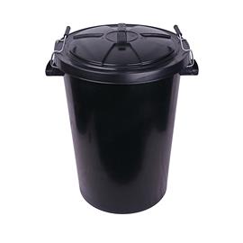 Dustbin & Lid - Black - 85 litre