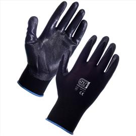 Nitrotouch Black Nylon/Nitrile Gloves - CASE 120