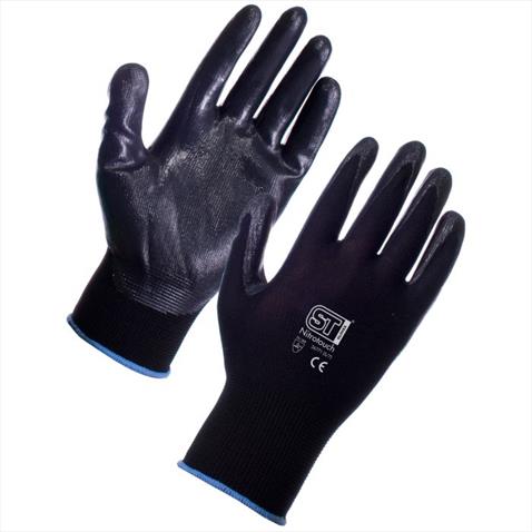 Nitrotouch Black Nylon/Nitrile Gloves - CASE 120