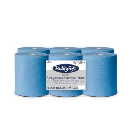 BulkySoft PREMIUM Centre Feed Rolls BLUE - 150m - PACK 6