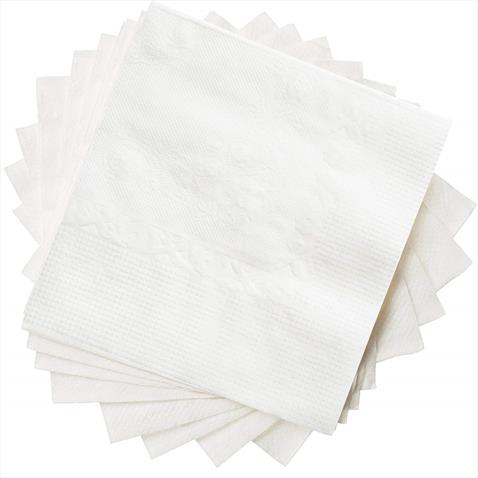 Cocktail Napkins - 25cm 2ply - WHITE - CASE 4000