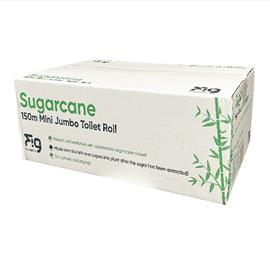 Sugarcane Mini JUMBO Toilet Roll - 150m - 2ply - CASE 12 Rolls