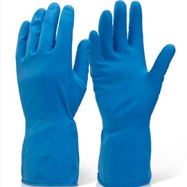 Household medium weight gloves BLUE LARGE