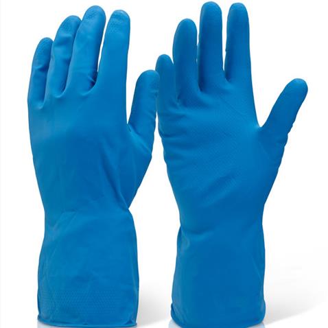 Household medium weight gloves BLUE LARGE