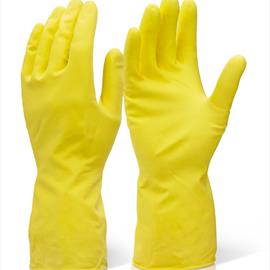 Household glove mediumweight YELLOW LARGE