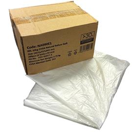 CLEAR 90L 12KG Refuse Sacks NA090E1 - CASE 200