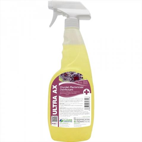 ULTRA AX - Virucidal/Bactericidal Disinfectant - 750ml spray