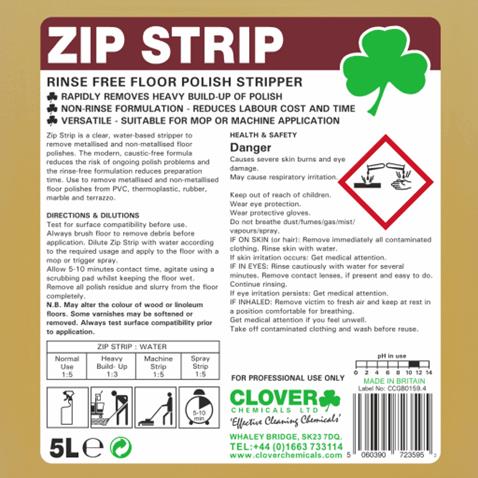 ZIP STRIP - floor polish stripper 5 litres